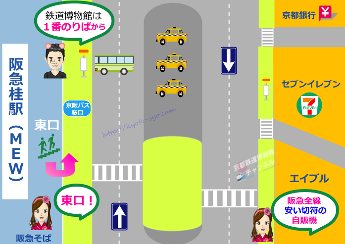 阪急桂駅のマップ