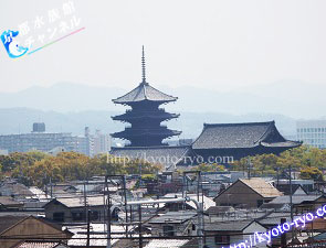 京都鉄道博物館から見える東寺