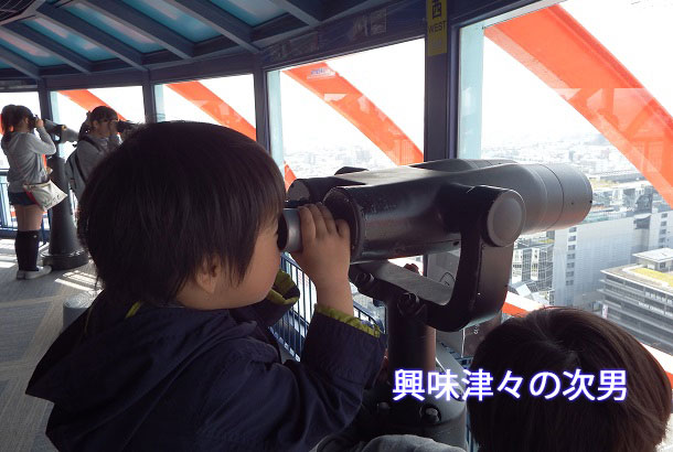 京都タワーの展望室にある望遠鏡